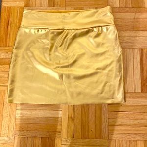 Gold metallic miniskirt